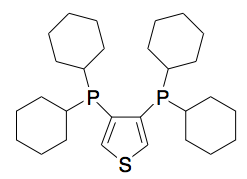 3,4-Bis(dicyclohexylphosphino)thiophene Chemical Structure